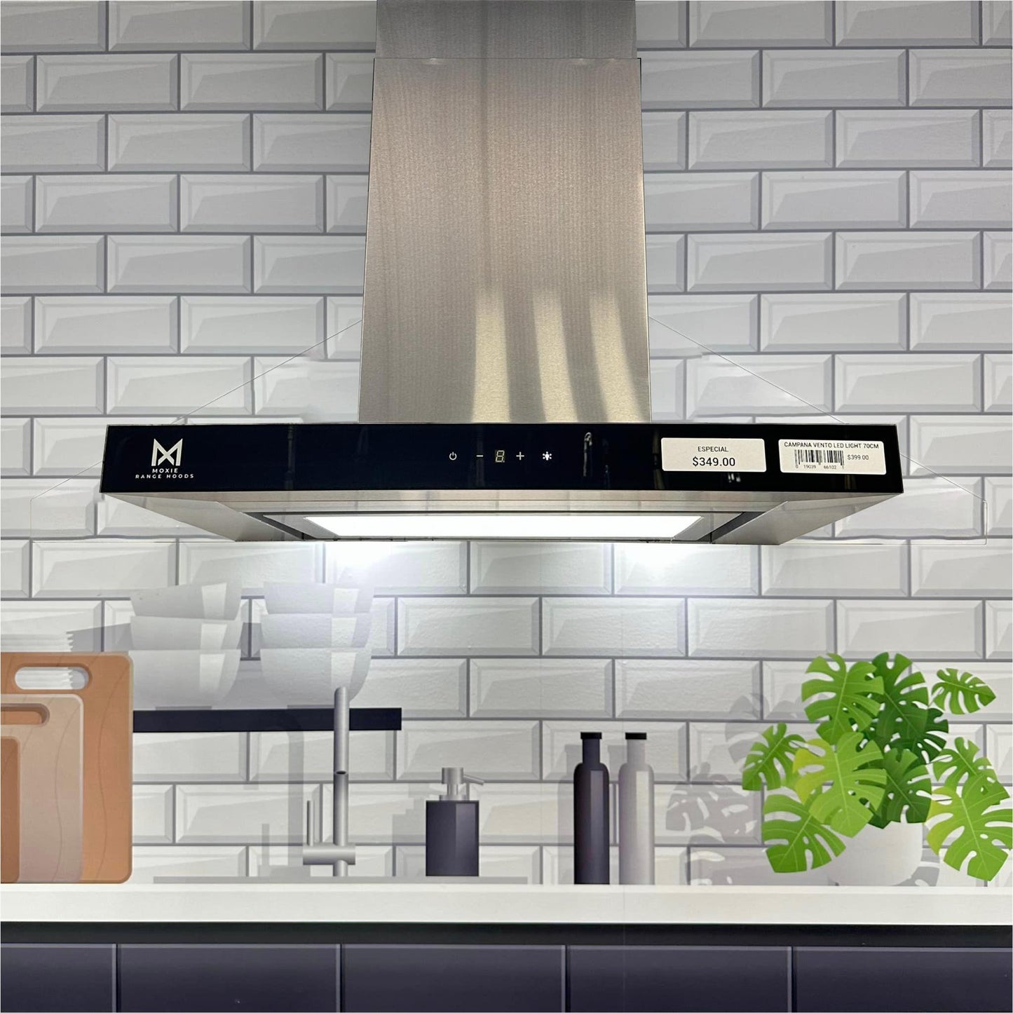 CAMPANA VENTO LED LIGHT 70CM