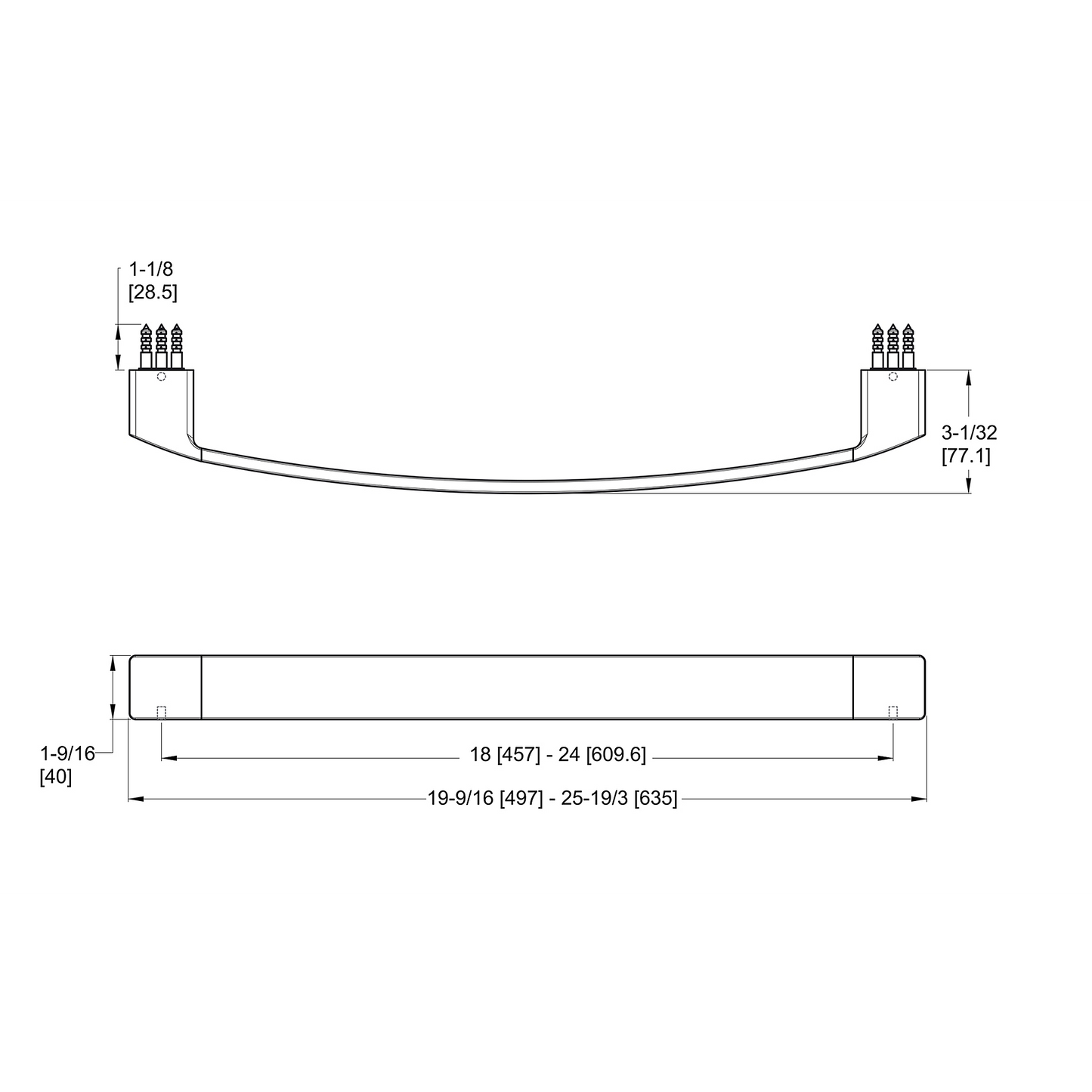 Kenzo BTB-DF2K Towel Bar 24"