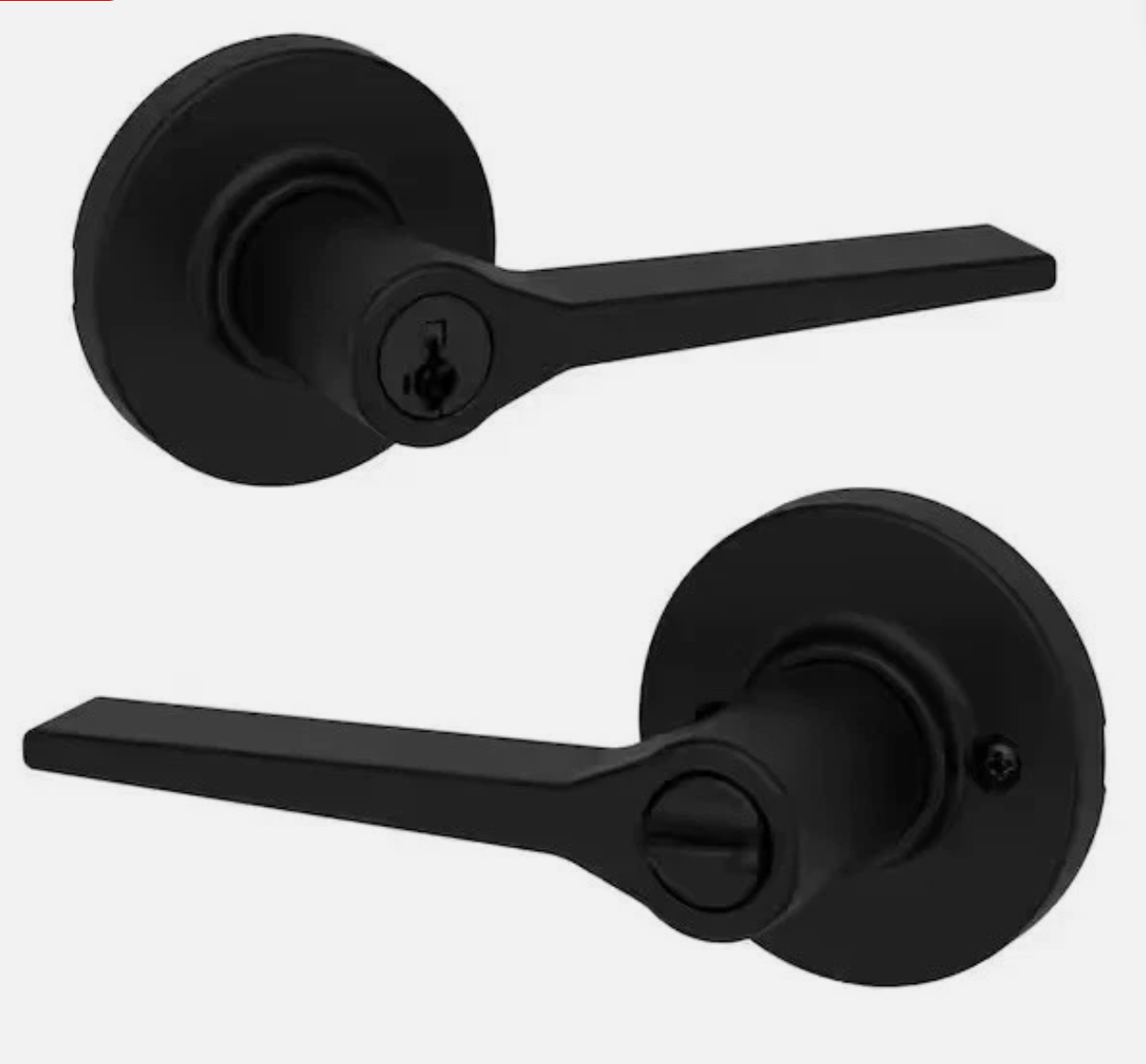 Lever Hollis redonda para entrada (NEGRO)