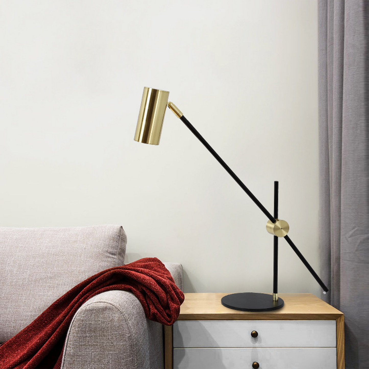 LAMPARA DE MESA HY-2020 BLACK & GOLD