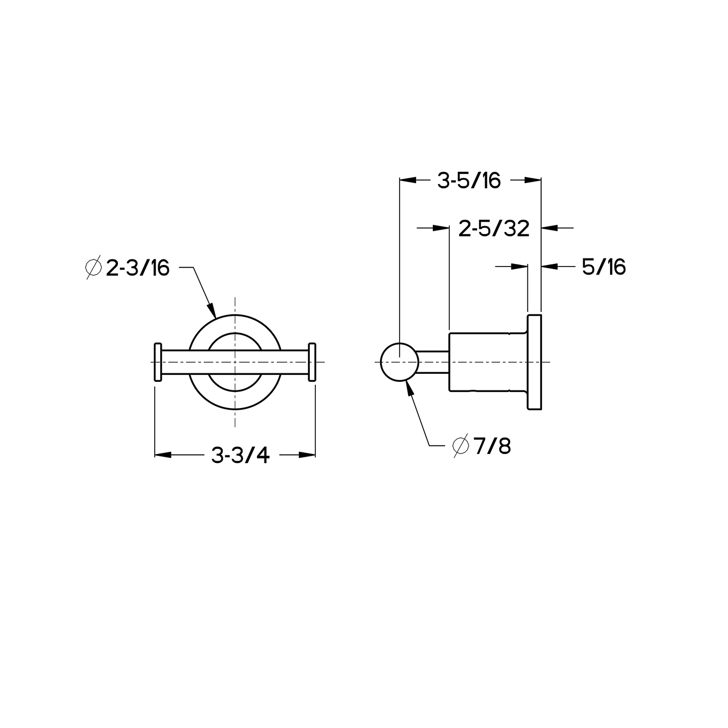 BRH-NC1BG Contempra Robe Hook