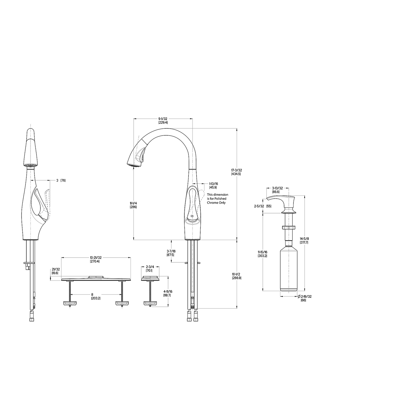 Indira F529-7NDGS Kitchen Faucet