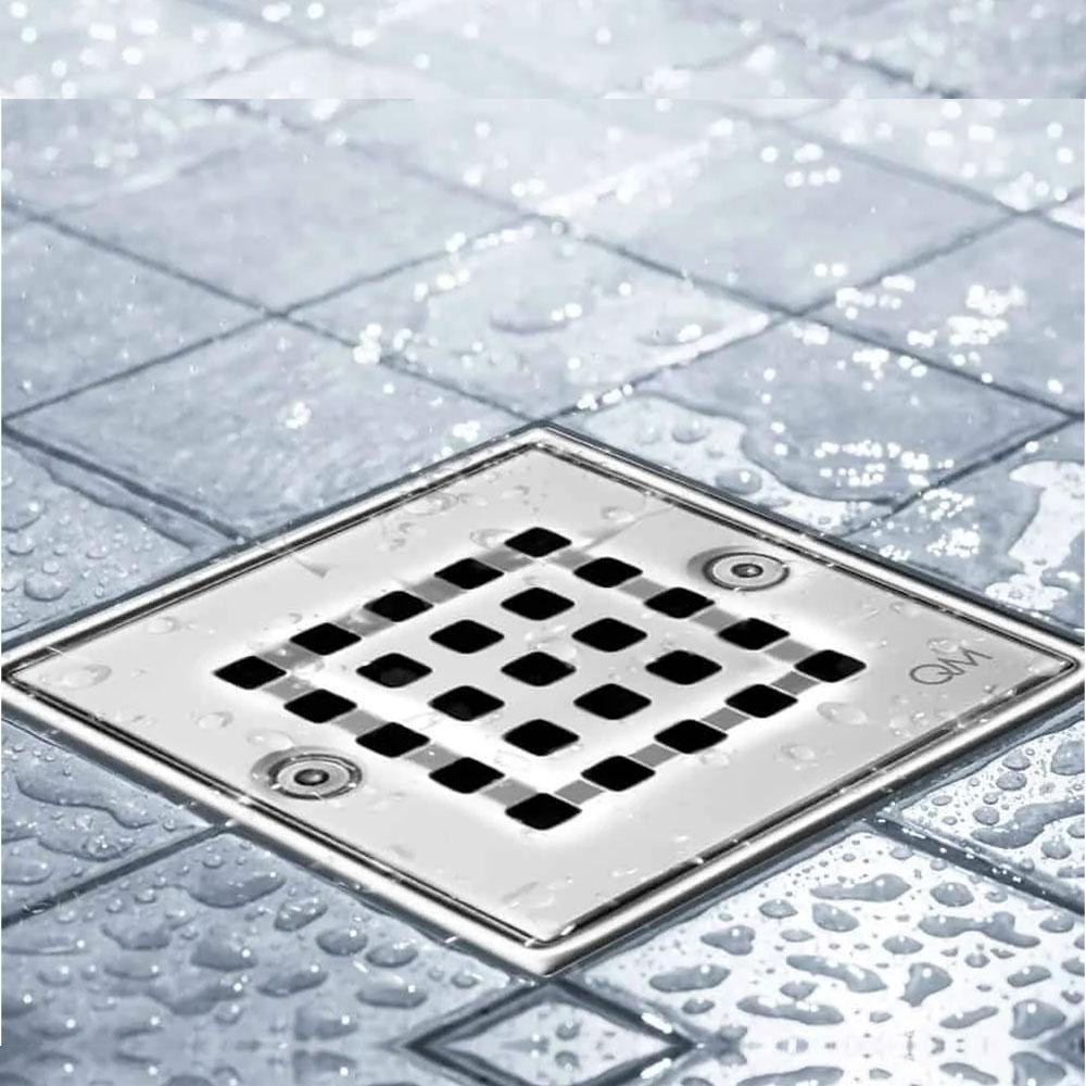 Bay Ria Drain Square 4" CROMO